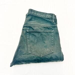 Acne Studios Town Dyed Green Straight Leg Button Fly Denim Jeans Size 30 Italy